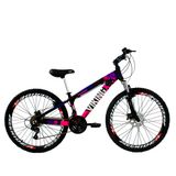 Bicicleta XTUFF 25 Freeride Aro 26 Preto Rosa 21V - Viking