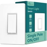 Interruptor De Luz Inteligente De Um Único Polo, Fio Neutro Necessário, Interruptor De Luz Wi-fi De 2,4ghz, Funciona Com Alexa E Google Home, Agendam