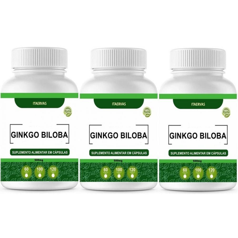 3x Ginkgo Biloba 500mg 120 Cápsulas Itaervas - Carrefour