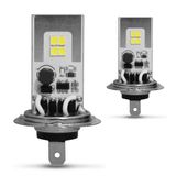 Par Lâmpadas LED H7 6500K 12V 24V 20W 2600LM Efeito Xênon Carro Moto e Caminhão Autopoli