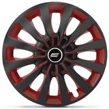 Calota Esportiva Elite RED Aro 13 Universal Preto e Vermelho