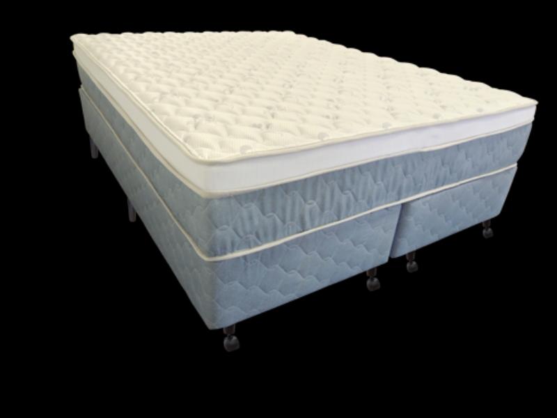 Cama Box + Colchão King Size Netsono Mola Pocket® Five Star AIR com Box SI One Face 193x203x72cm