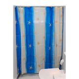 Cortina Banheiro Pacific Club Oceano 711_8530001 180X180Cm Azul Claro/Creme Vizapi