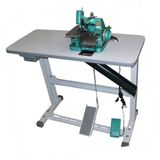 Máquina de Costura Overlock Semi-Industrial Portátil + Mesa c/ Calha e Pedal Pequeno, GN1-6D, 110V