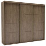 Guarda-Roupa Blima (L: 227 cm) C/ 3 Portas De Correr 100% Mdf Ébano