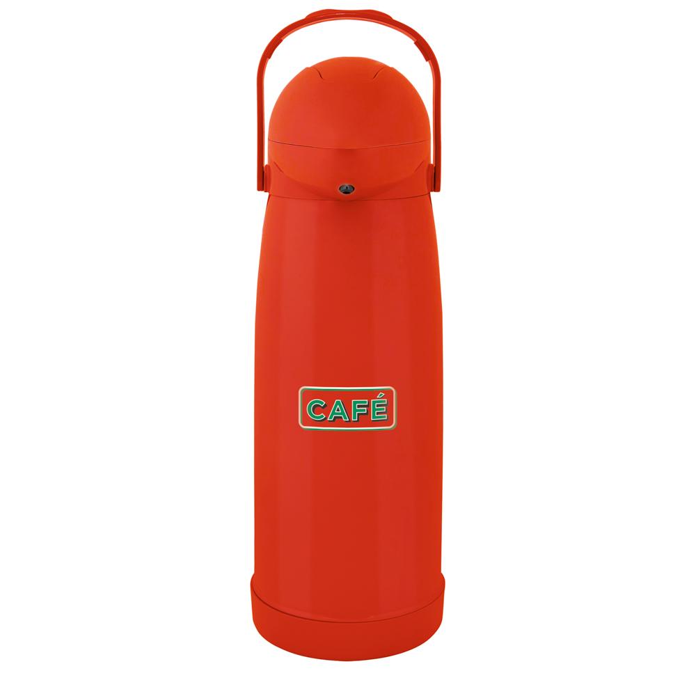 Garrafa Térmica Pressao Nobile Vermelho Decorada Cafe 1,9l