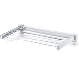 Varal Retrátil Sanfonado De Parede Plástico Branco Prático 70cm Ordene