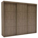 Guarda-Roupa Blima (L: 267 cm) C/ 3 Portas De Correr 100% Mdf Ébano