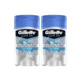 Kit com 2 Desodorantes Gillette Antitranspirante Clear Gel Cool Wave 45g