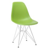 Cadeira Eames DKR - Verde claro - Base cromada
