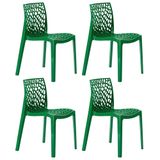 KIT - 4 x cadeiras Gruvyer - Verde escuro