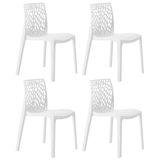 KIT - 4 x cadeiras Gruvyer - Branco