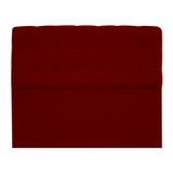 Cabeceira Estofada Mel com Capitonê 90 cm para Cama Box Solteiro Suede Bordô Quarto - AM Decor