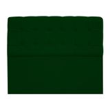 Cabeceira Estofada Mel com Capitonê 195 cm para Cama Box King Suede Verde Quarto - AM Decor