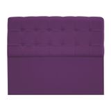 Cabeceira Estofada Mel com Capitonê 90 cm para Cama Box Solteiro Suede Roxo Quarto - AM Decor