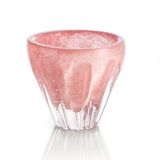 Cachepô Mini Em Cristal Murano Rosa  São Marcos