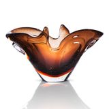 Cachepô Em Cristal Murano Marron  São Marcos