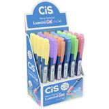 Caneta Marca Texto CIS Lumini GEL Pastel 6CORES