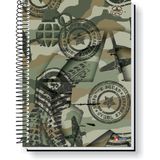 Caderno 15X1 Capa Dura 2021 Camuflagem 240F