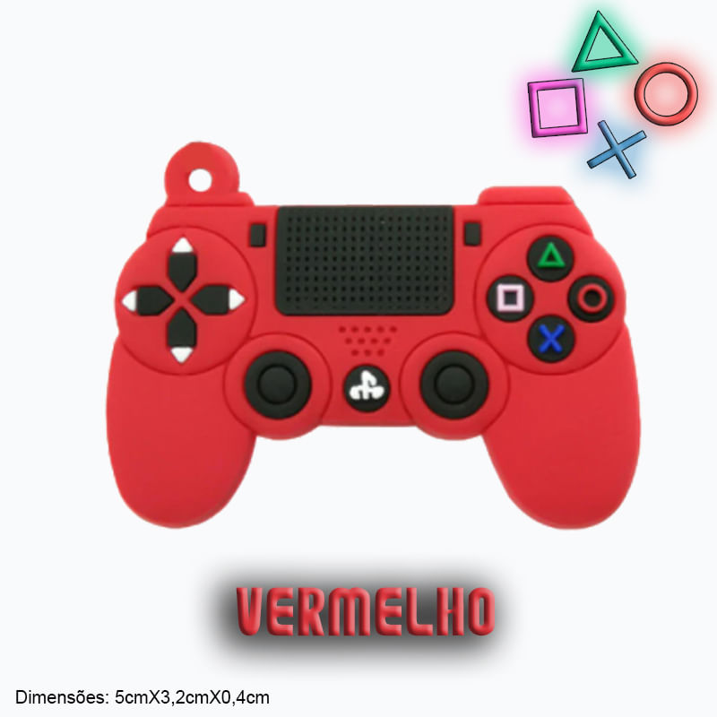 Chaveiro Gamer Controle Playstation Emborrachado