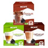 48 CÁPSULAS PARA DOLCE GUSTO - 3 CAIXAS - BEBIDA - CÁPSULA BICAFÉ