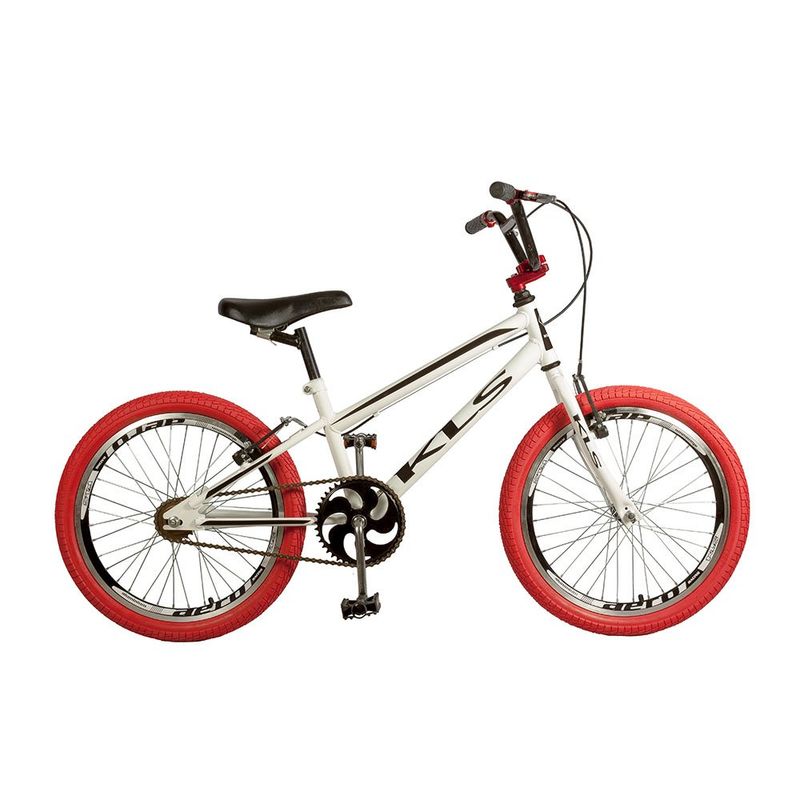 Bicicleta Kls Free Style Aro 20 Rígida 1 Marcha - Branco/vermelho