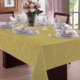 Toalha de Mesa Jacquard Admirare 8 Lugares Quadrada Gold