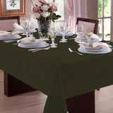 Toalha de Mesa Jacquard Admirare 8 Lugares Quadrada Musgo