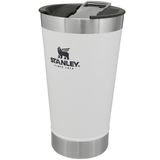 Copo Térmico Stanley 473ml Inox Copo Para Cerveja Com Tampa E Abridor Branco