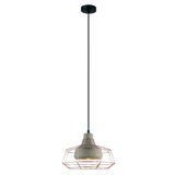 Pendente Luminaria Lustre Metal Concreto 1xe27 40w Qpd1303