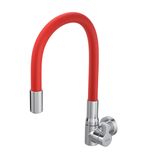 Torneira De Parede Hydra Hydramotion Com Bica Flexível Vermelha