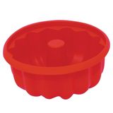 Forma Para Pudim De Silicone 25 Cm Vermelho Mimo Style