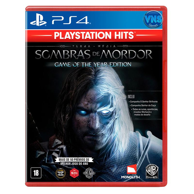 Jogo Terra Média: Sombras de Mordor Game Of Year Edition - Playstation 4 - Warner Bros Interactive Entertainment