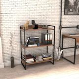 Estante Multiuso  104cmx80cm 3 Prateleiras Kuadra Compace Nogal
