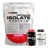 Kit Optimum Isolate Whey Protein 2kg+ Bcaa 100g+ Power