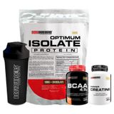 Kit Optimum Isolate Whey Protein 900g+ Bcaa 100g+ Power