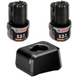 Carregador Rápido Gal 12v-20 + 2 Baterias Gba 12v 2ah Bosch
