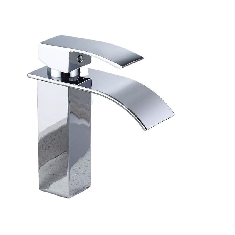 Torneira Cascata Misturador Monocomando Mesa Baixa Banheiro