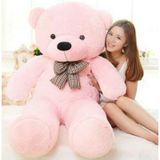 Urso rosa de pelúcia gigante 140cm bicho de pelúcia grande