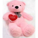 Urso Rosa de Pelúcia Macia 1,4 metros Namorada Natal