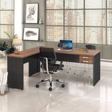 Mesa de Escritório em L 1,80x1,60m com 2 Gavetas Work30 Compace