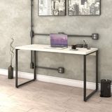 Mesa para Escritório Office Estilo Industrial 135cm Kuadra Compace Snow