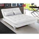 Sofá Cama 3 Lugares Versátil Império Estofados Branco