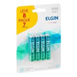 Pilha Alcalina Aaa Elgin Energy Lr3 1,5v Leve 8 Pague 7