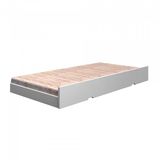 Cama Auxiliar Solteiro 23cmx188cmx88cm Tigus Baby Branco Acetinado