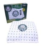 Cobertor Manta Infantil Bebê Bordada Luxo Palmeiras Jolitex