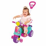 Triciclo Infantil Maral Retrô Com Empurrador Pink