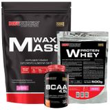 Kit Hipercalórico Waxy Mass + Whey Protein + Bcaa
