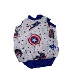 Roupa Para Cachorro Capitão América Marvel Raças Pequenas