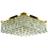 Lustre De Cristal Legitimo Wonderwall 40x40 Dourado